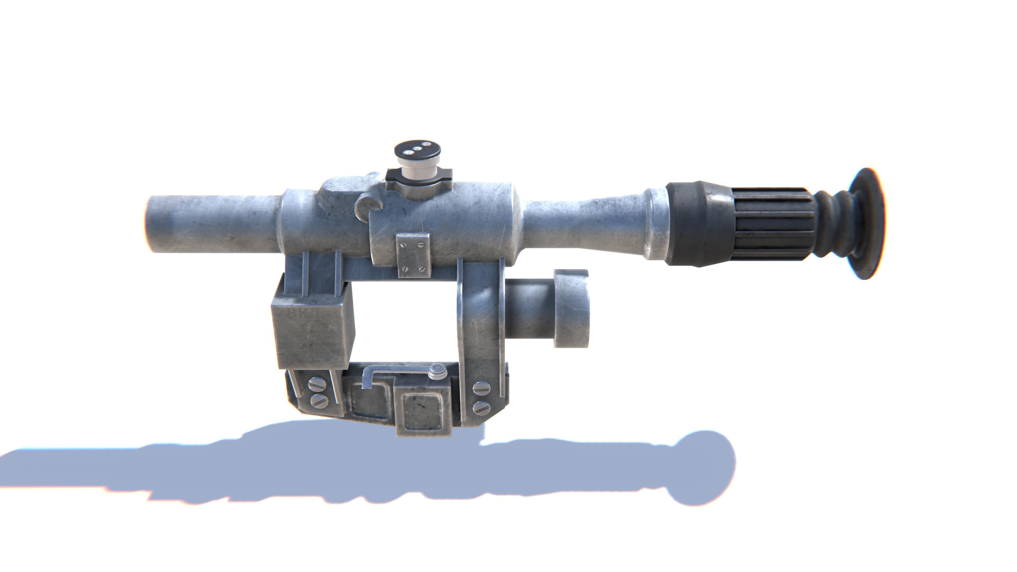 Sniper Scope PSO Low-poly 3D model_6