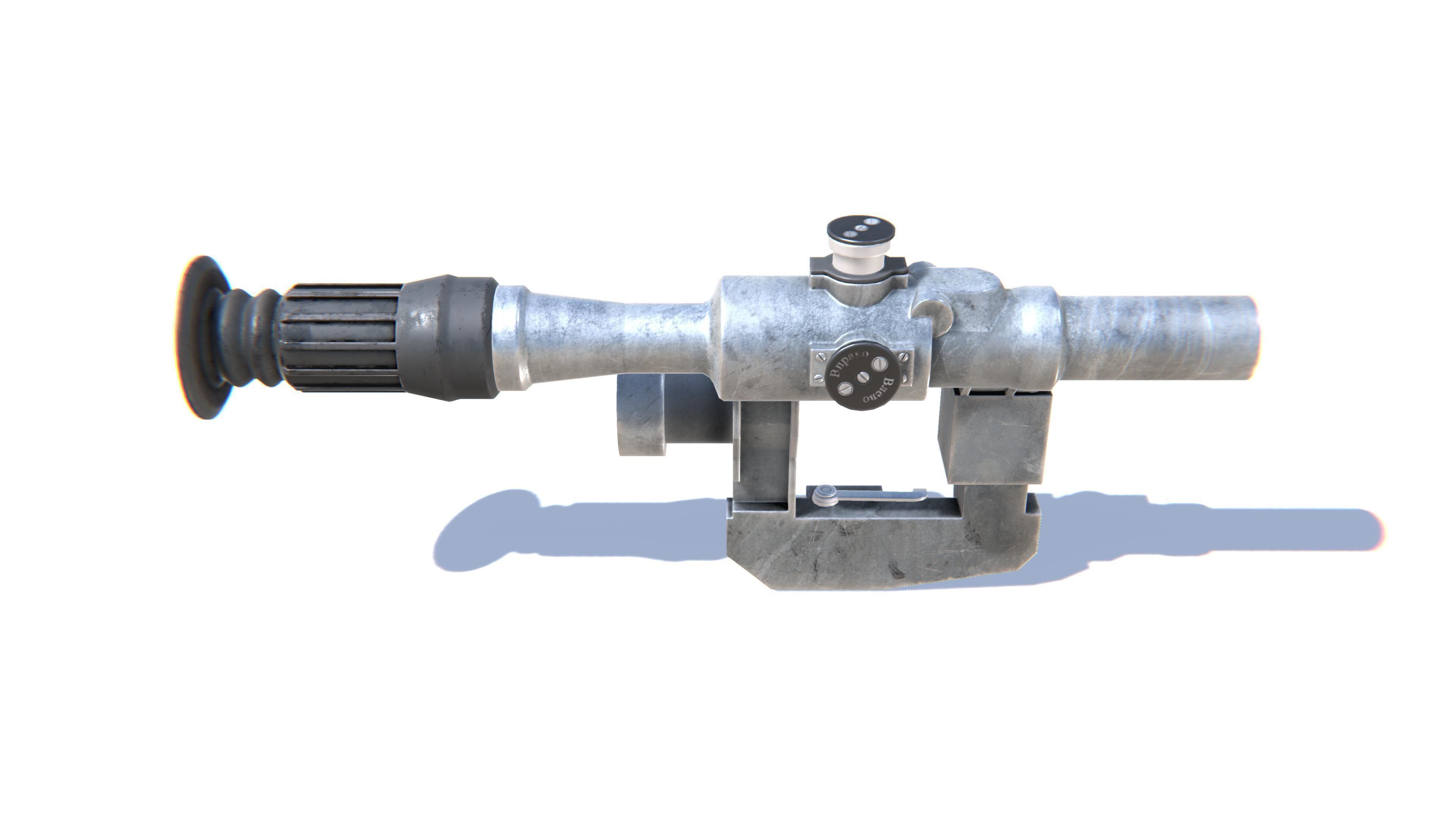 Sniper Scope PSO Low-poly 3D model_2