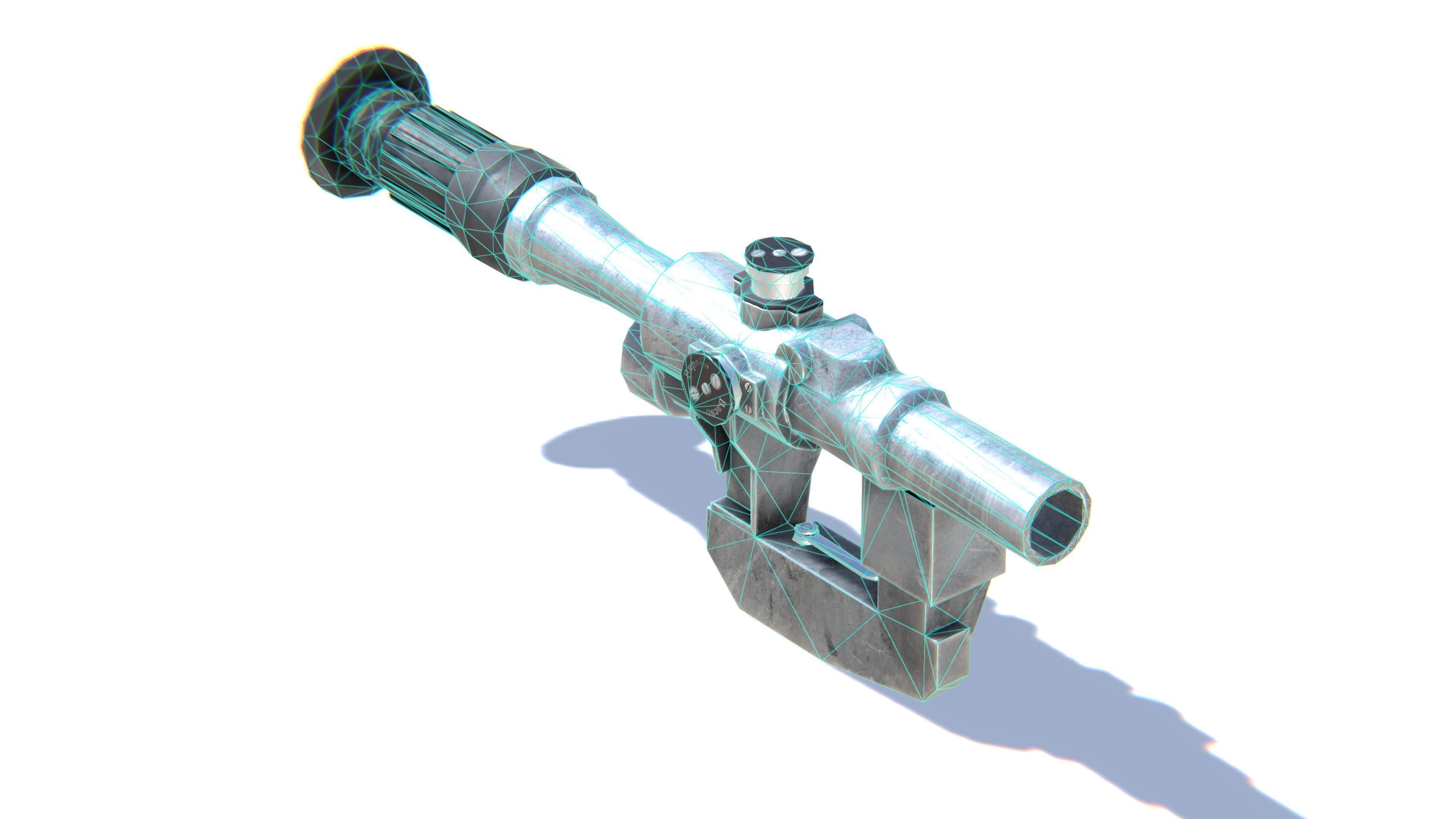 Sniper Scope PSO Low-poly 3D model_27