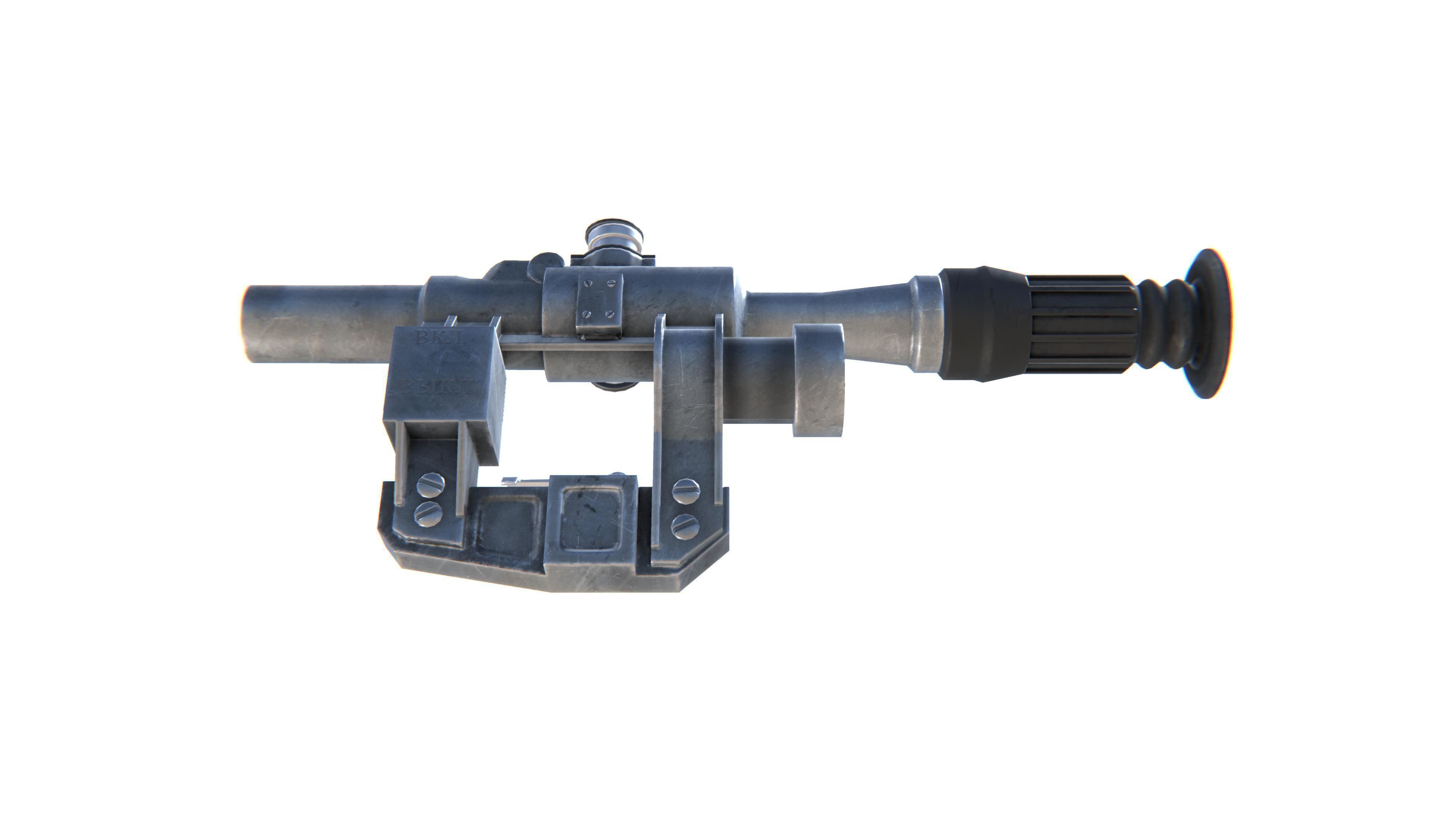 Sniper Scope PSO Low-poly 3D model_15