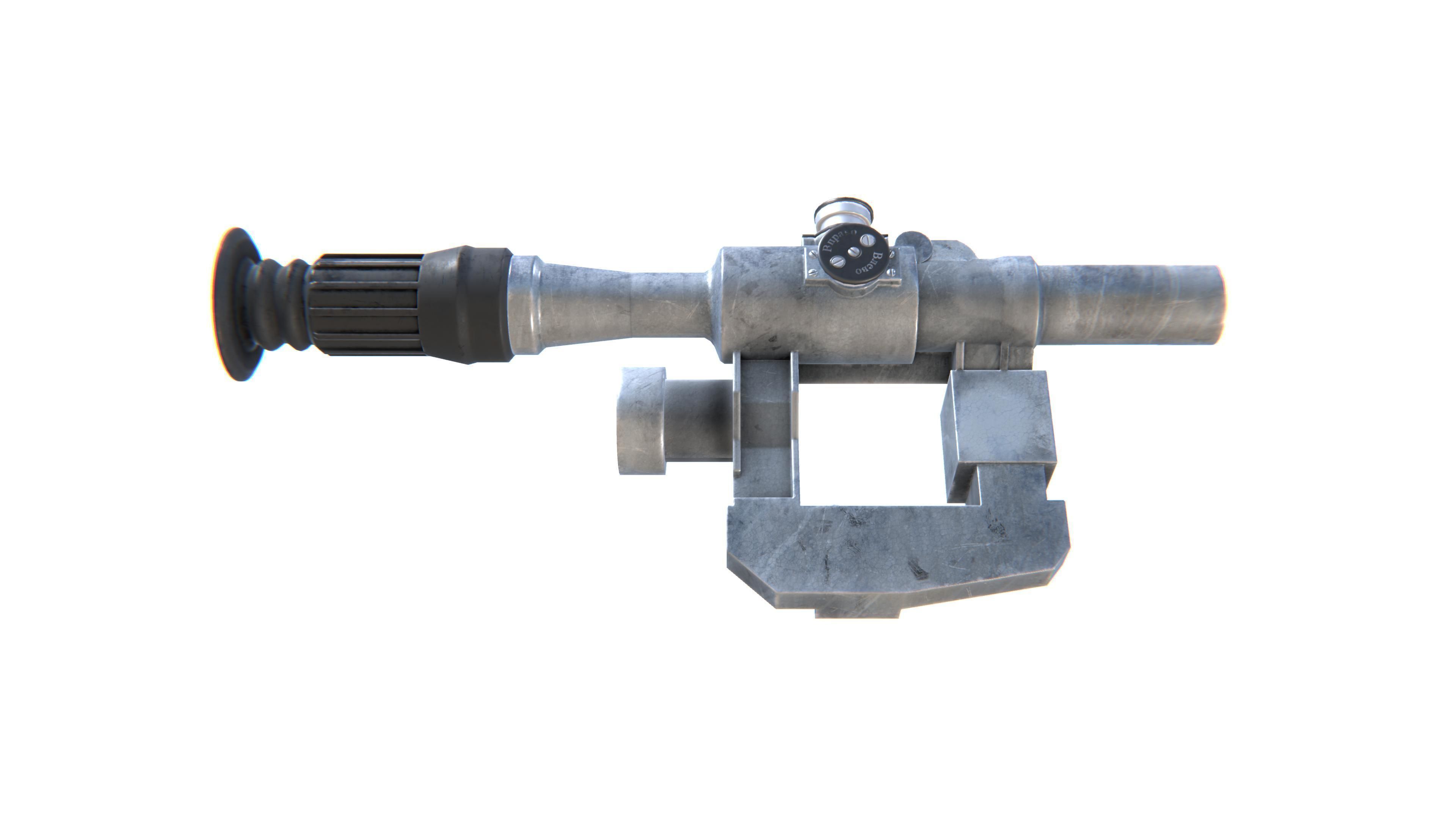 Sniper Scope PSO Low-poly 3D model_11