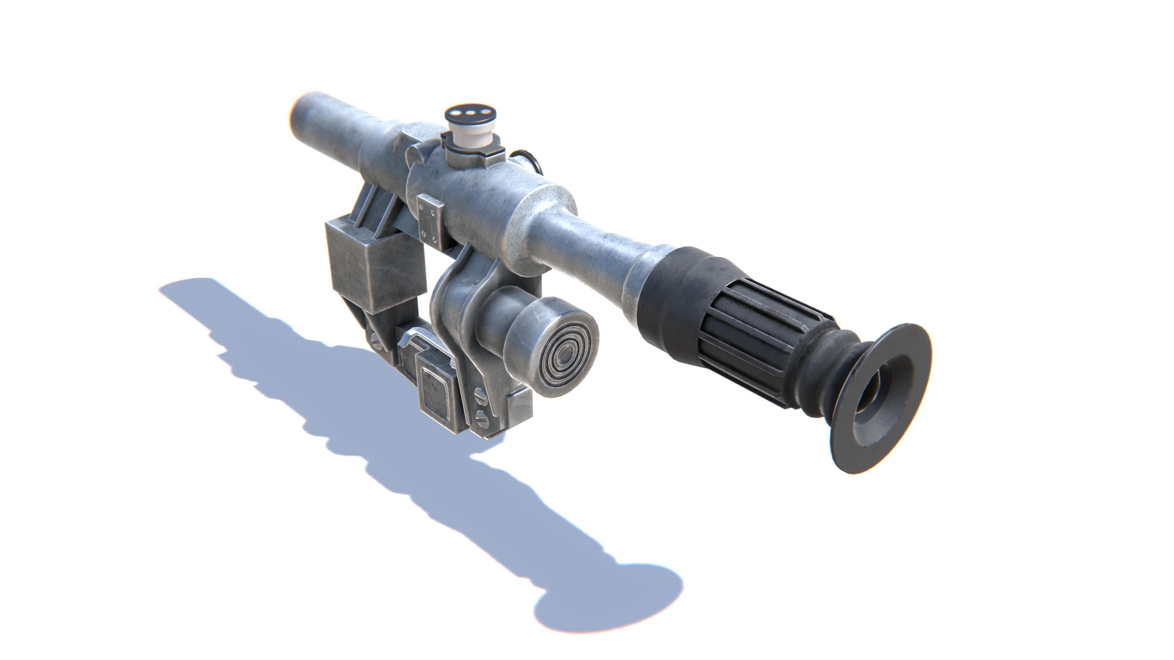 Sniper Scope PSO Low-poly 3D model_5