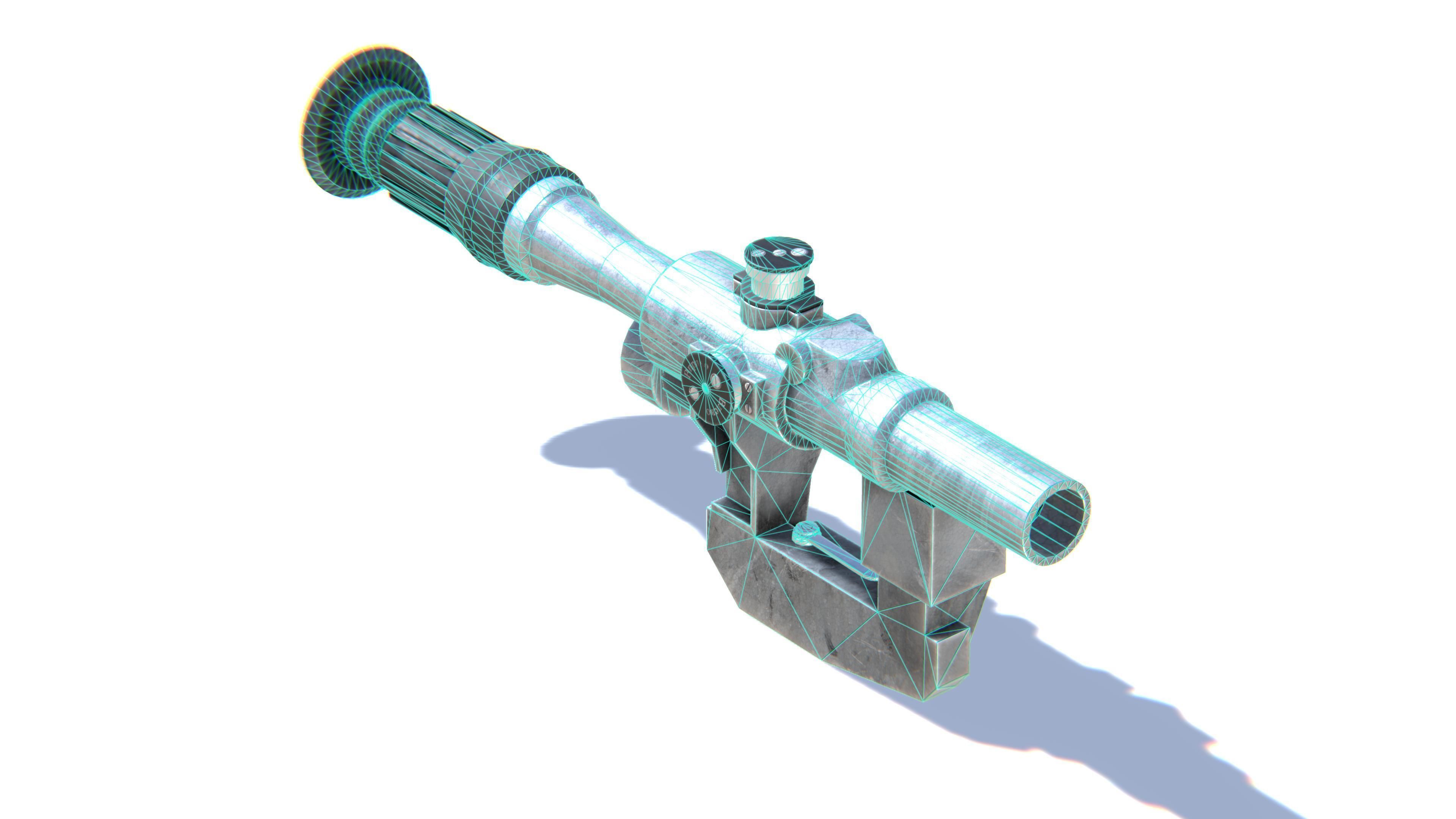 Sniper Scope PSO Low-poly 3D model_26