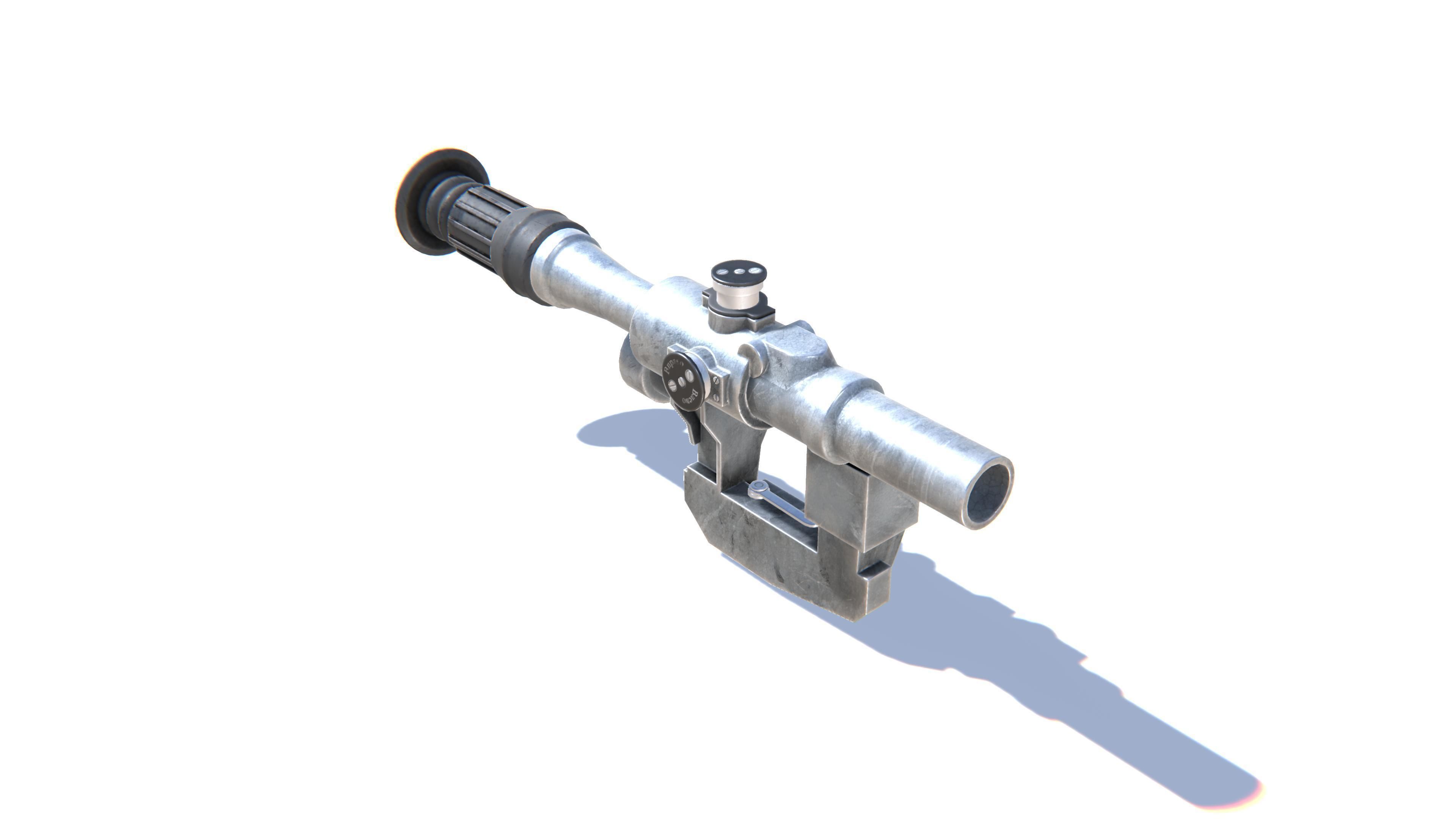 Sniper Scope PSO Low-poly 3D model_9