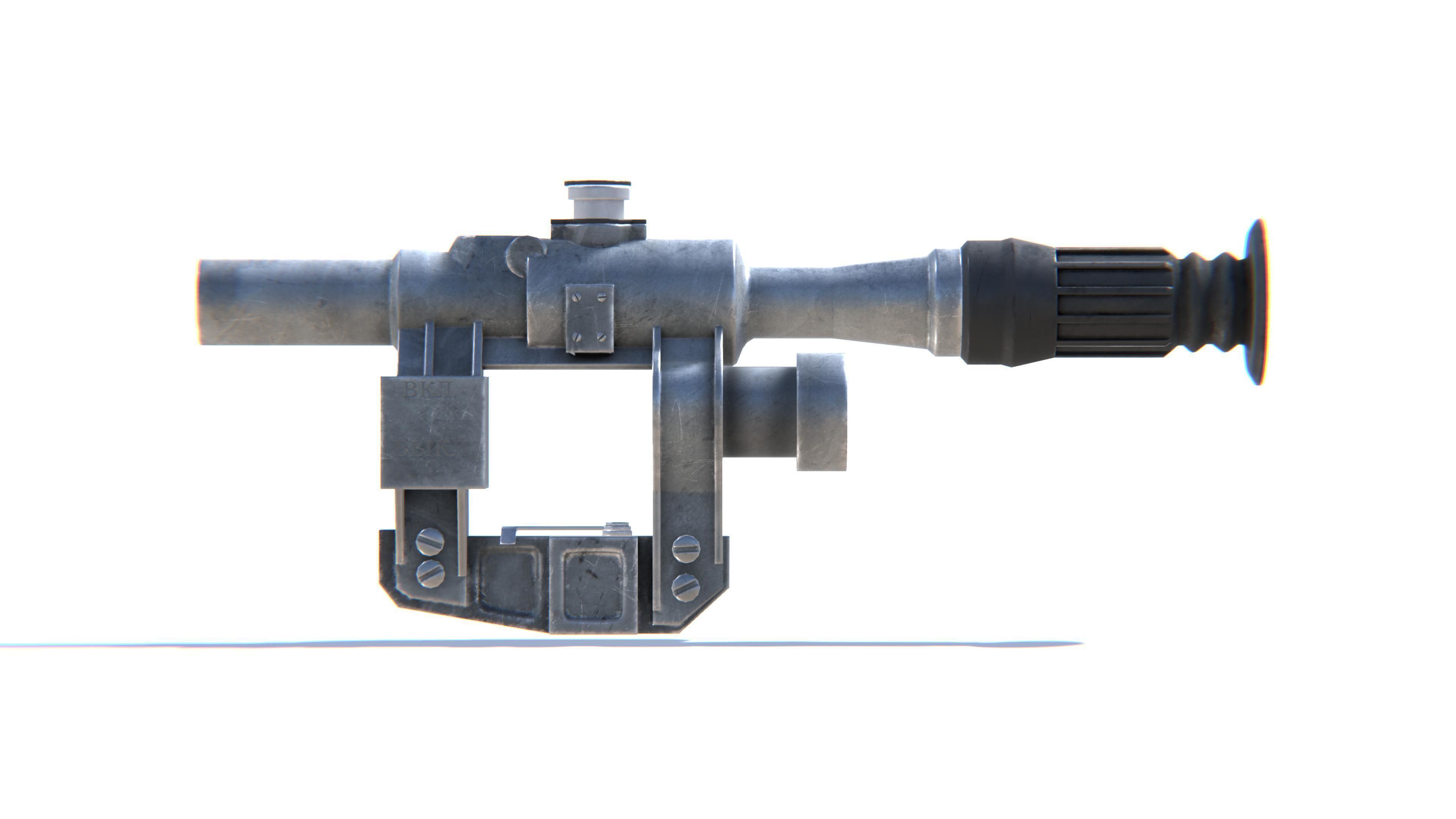 Sniper Scope PSO Low-poly 3D model_21