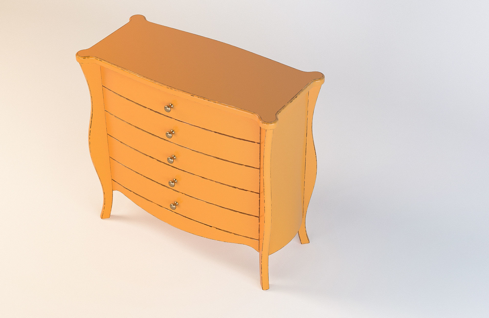Commode Orange 3D model_7
