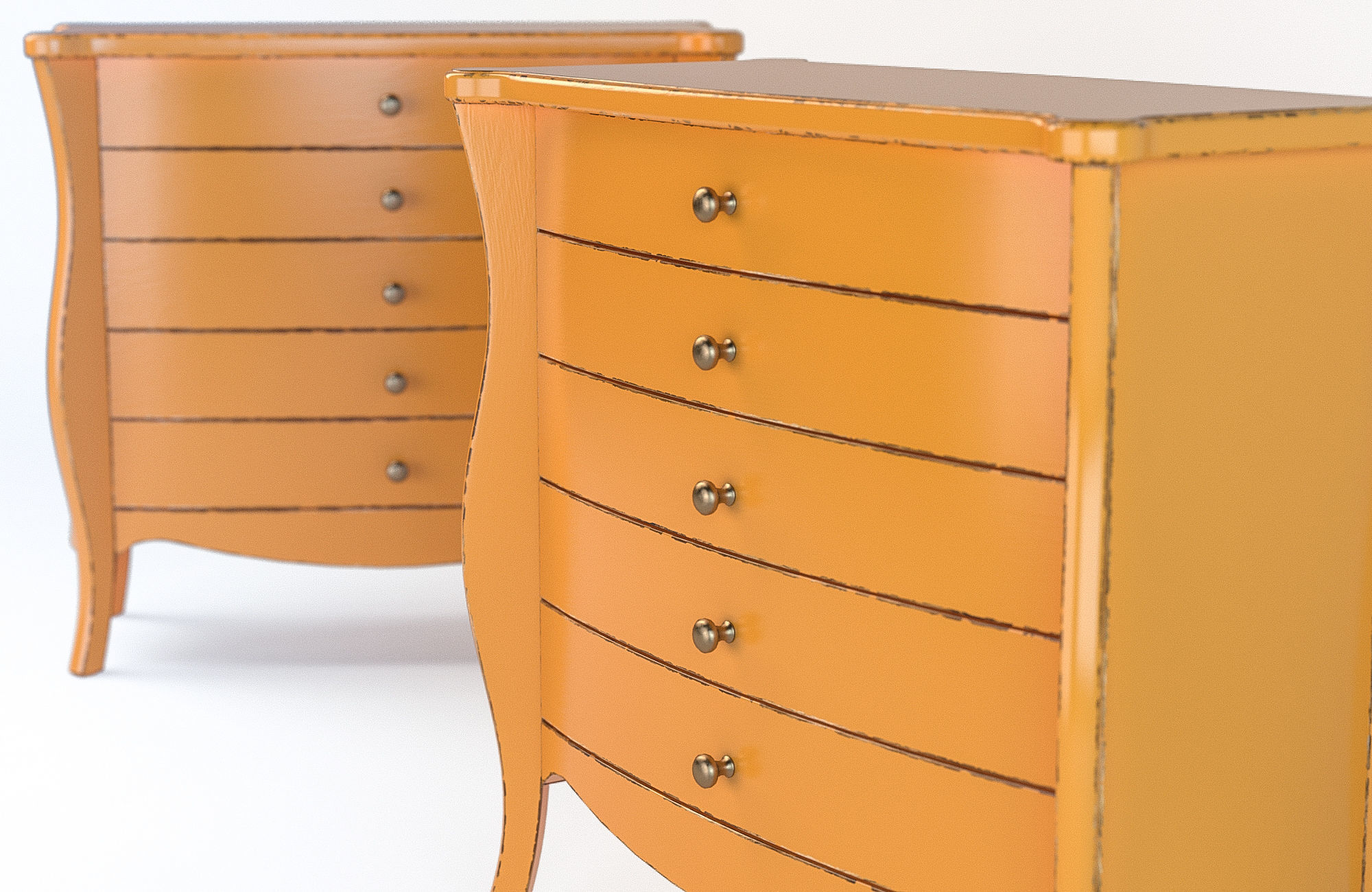 Commode Orange 3D model_3
