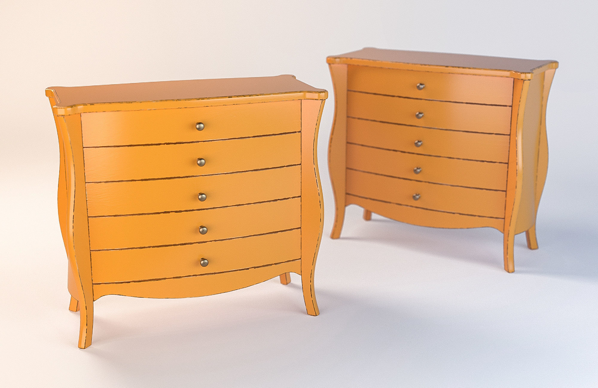 Commode Orange 3D model_2