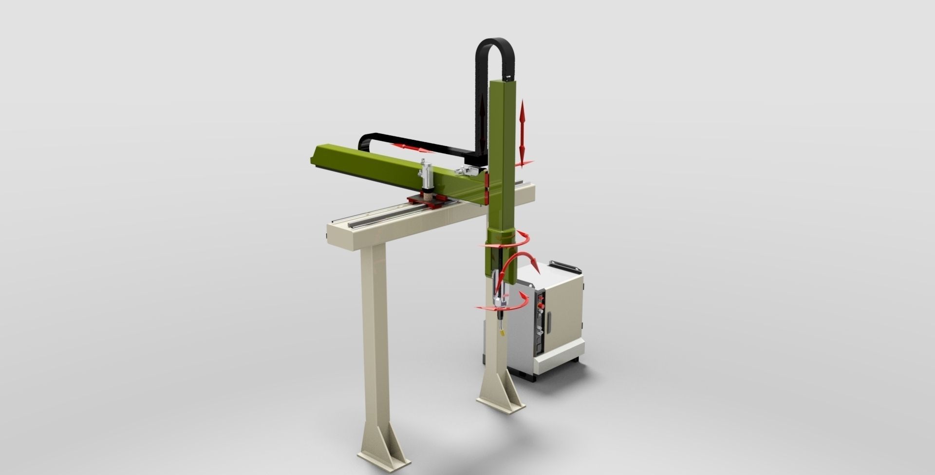 Welding Robot Free 3D model_4