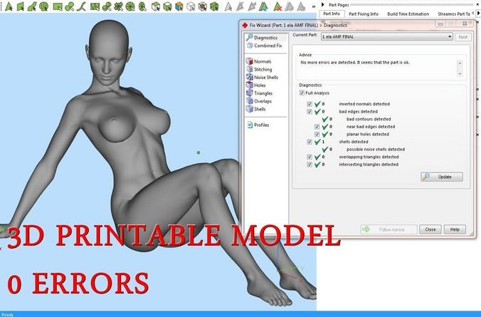 Nude woman  3D print model