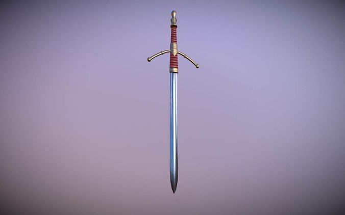 Medieval Great Sword Low-poly 3D model