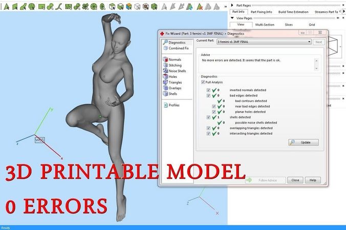 Woman in art 3D print model