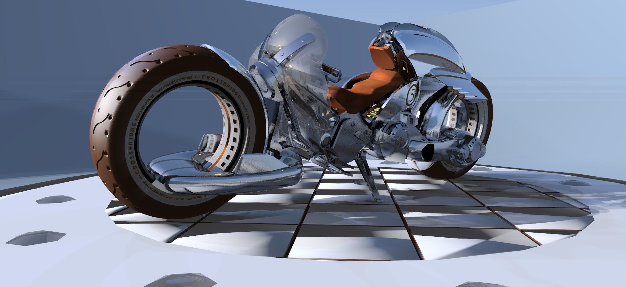 SCIFI SUPER BIKE Low-poly 3D model_1