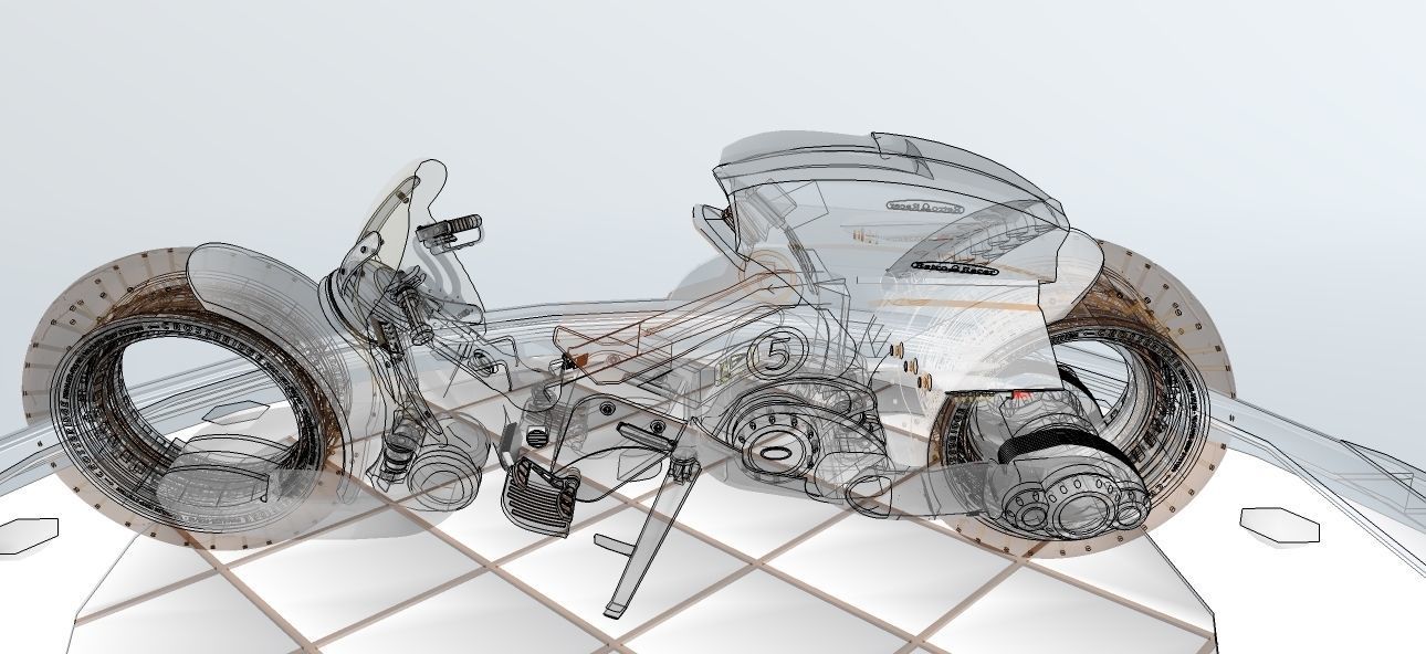 SCIFI SUPER BIKE Low-poly 3D model_12