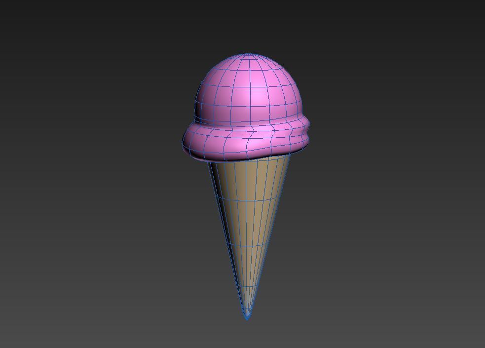 Ice Cream Cone 3D model_3