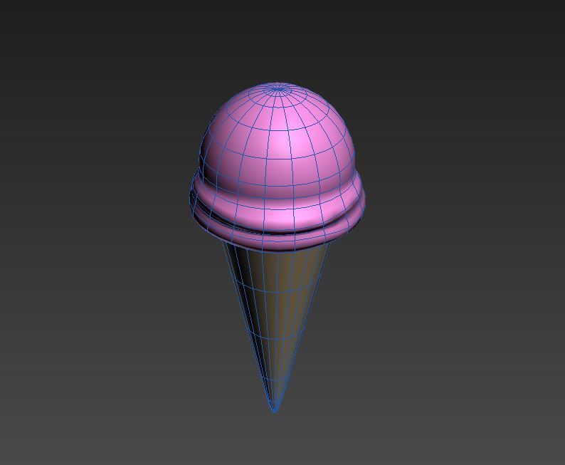 Ice Cream Cone 3D model_8
