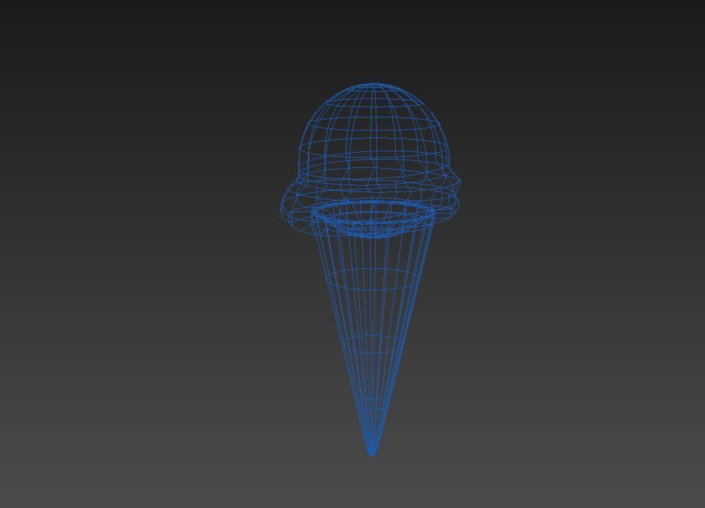 Ice Cream Cone 3D model_4