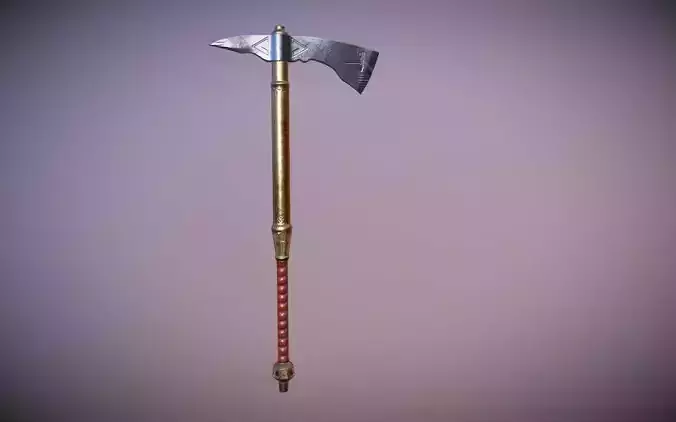 Medieval Hand Axe Low-poly 3D model