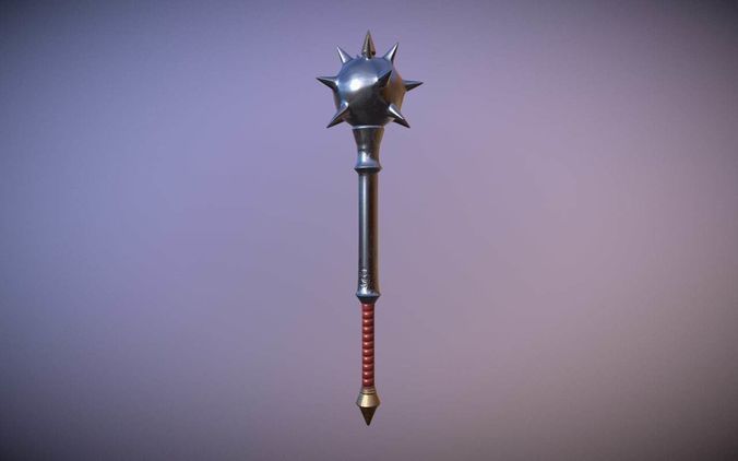 Medieval Mace Low-poly 3D model