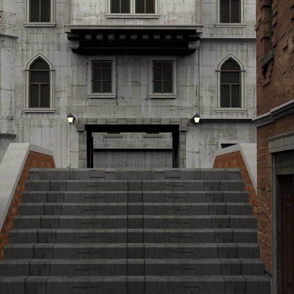 Canal Town for obj and fbx 3D model_4