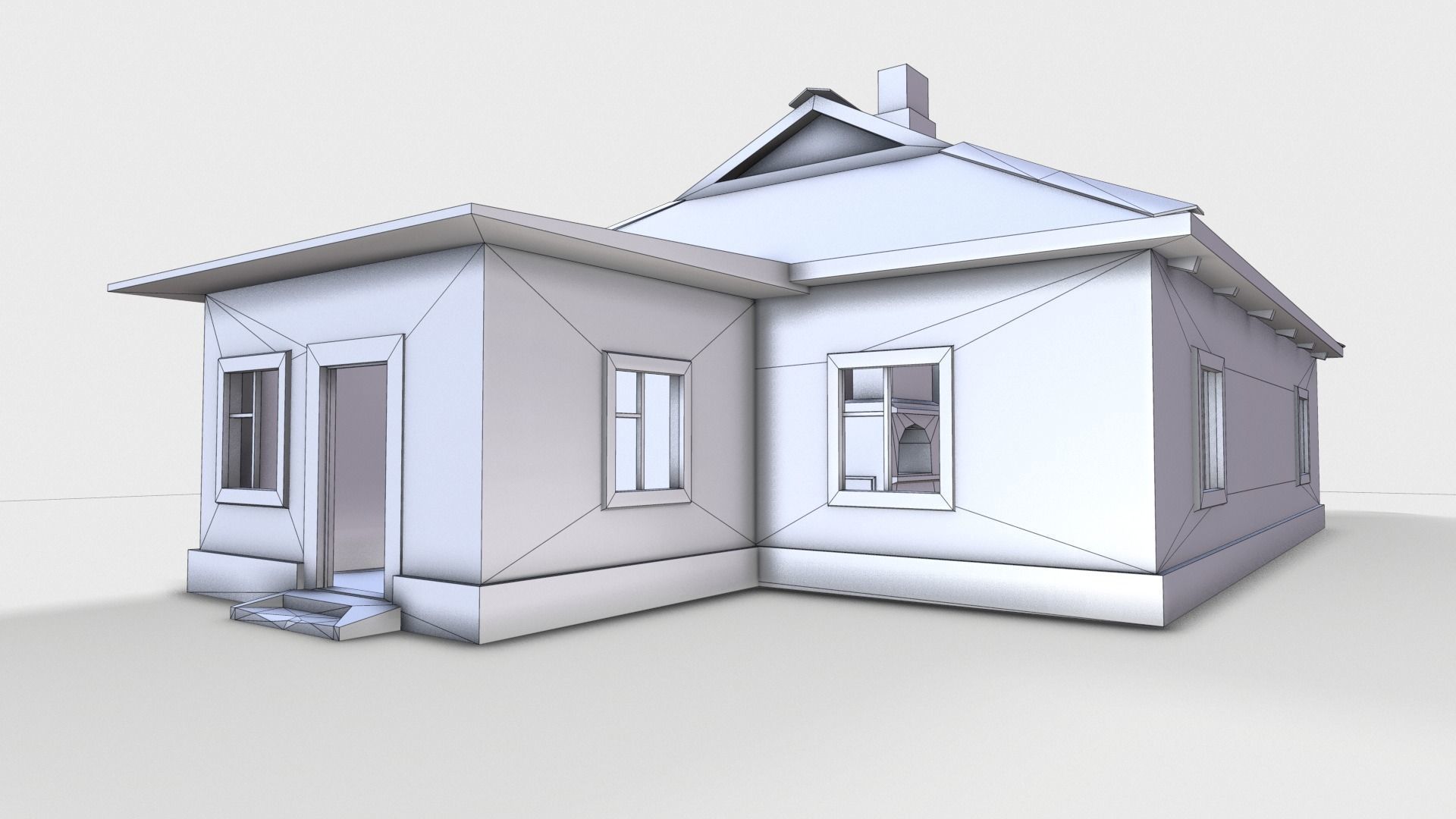 3D  Old House 07 Low-poly 3D model_17