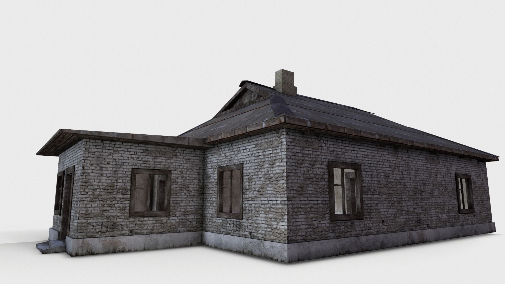 3D  Old House 07 Low-poly 3D model_4
