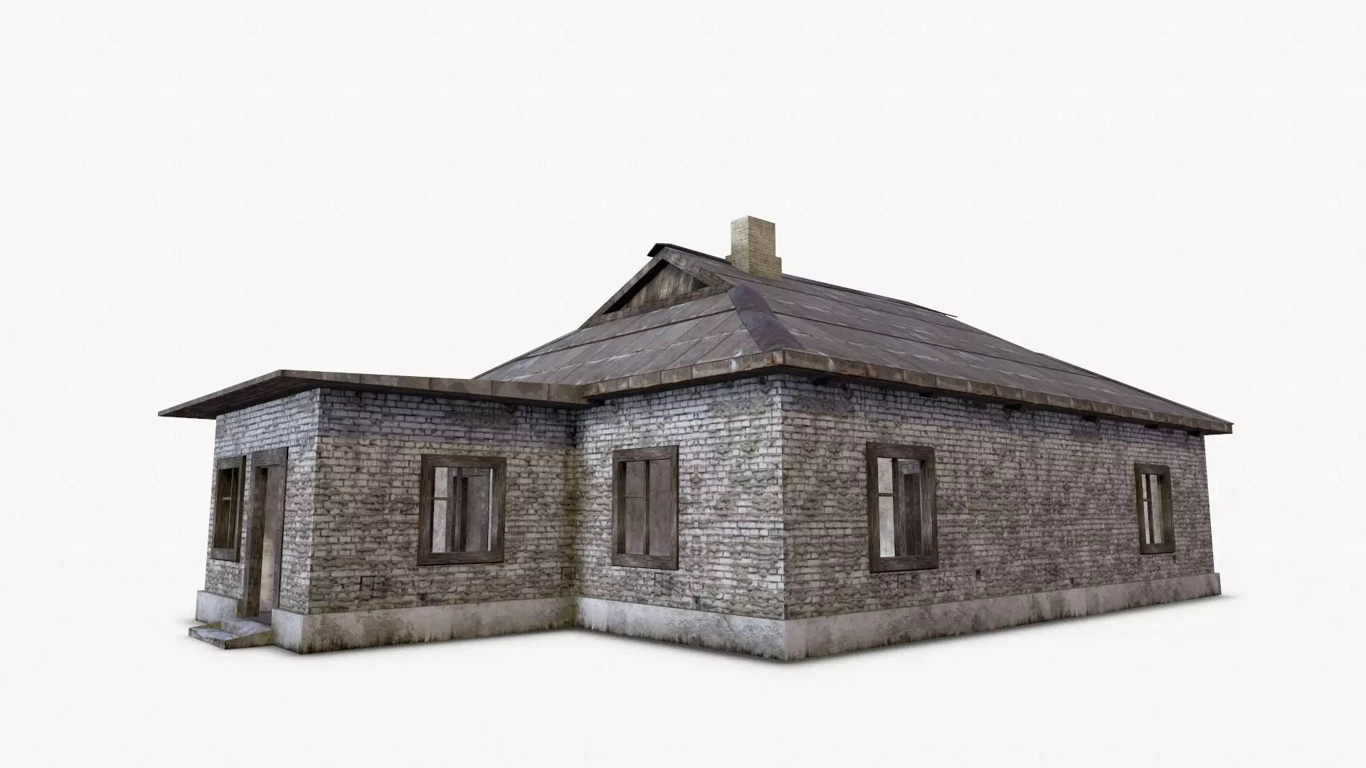 3D  Old House 07 Low-poly 3D model_0