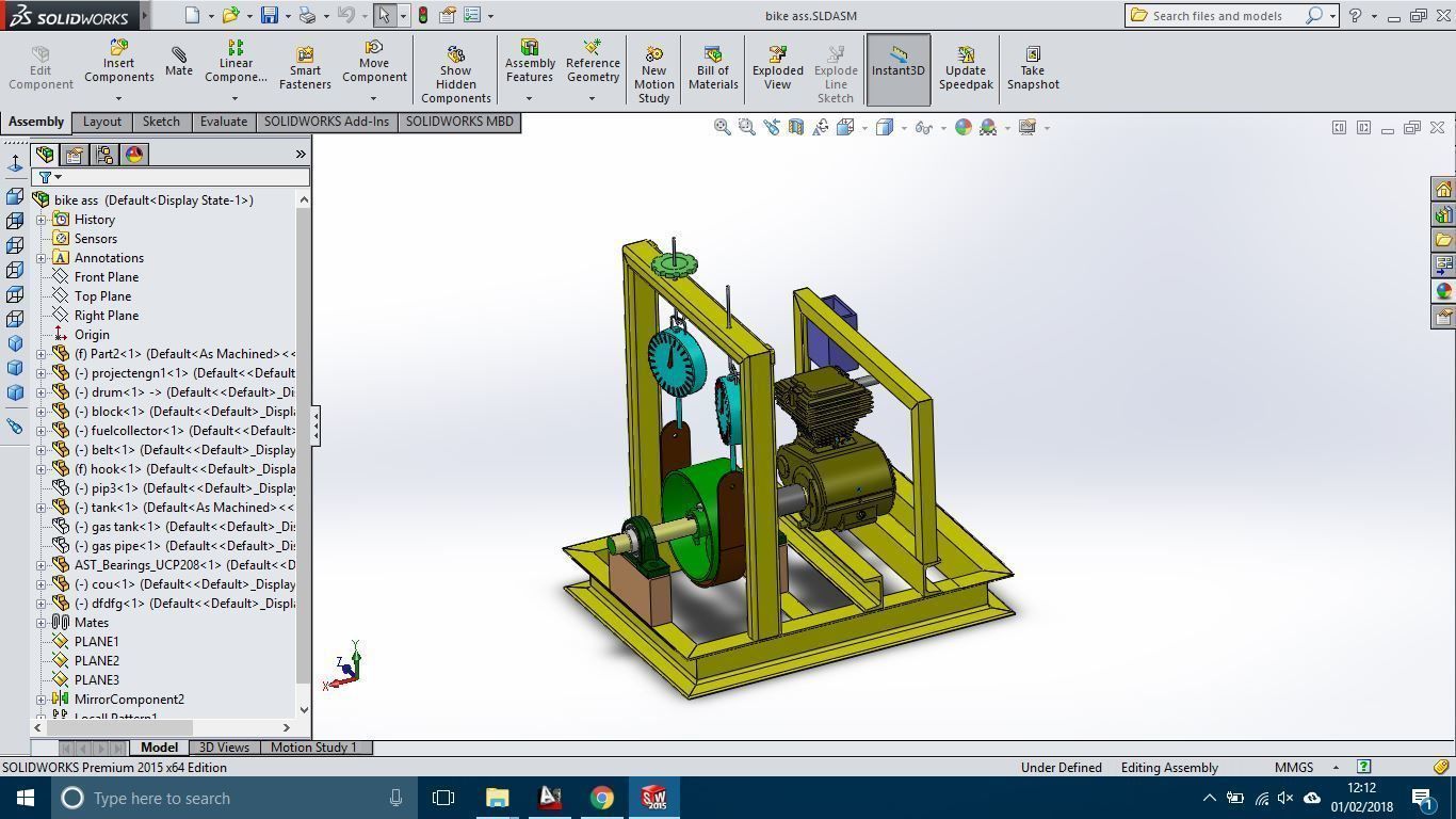 Engine-Test-Rig-Dynamometer computer screen showing machine 3D model_1