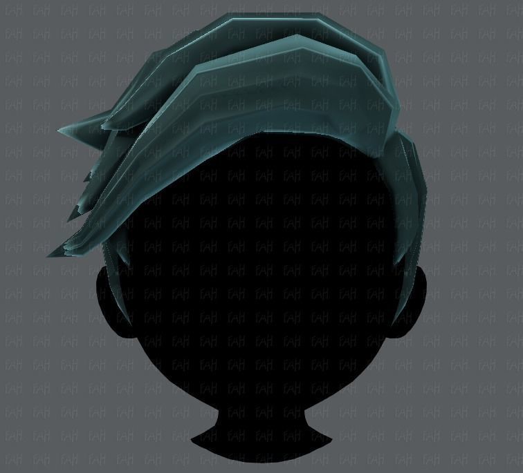 3D Hair style for boy V03 Low-poly 3D model_17