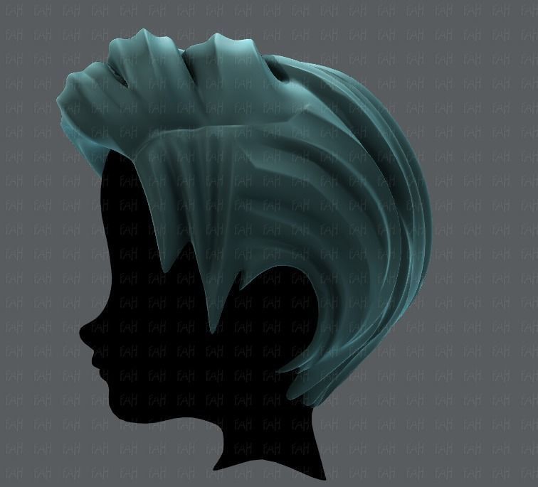 3D Hair style for boy V03 Low-poly 3D model_7