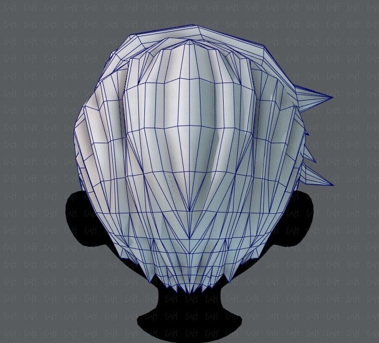 3D Hair style for boy V03 Low-poly 3D model_29