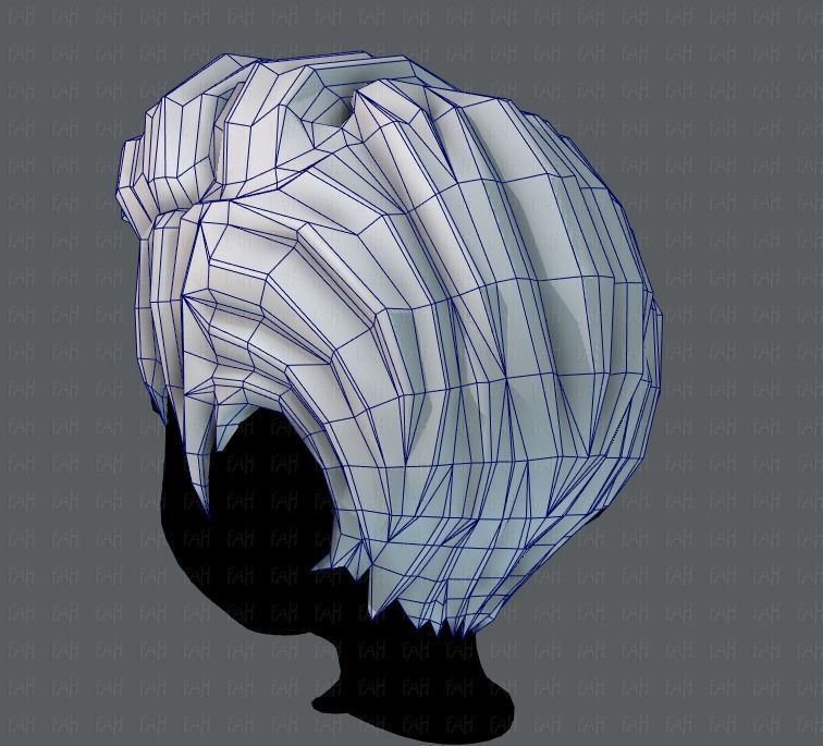 3D Hair style for boy V03 Low-poly 3D model_30