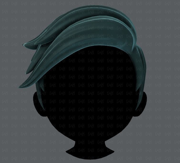 3D Hair style for boy V03 Low-poly 3D model_1