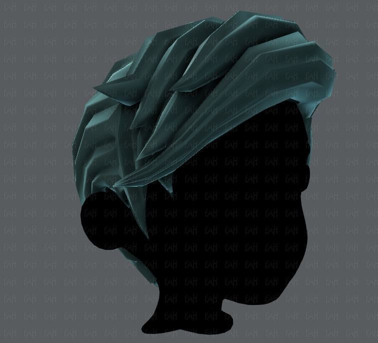 3D Hair style for boy V03 Low-poly 3D model_18