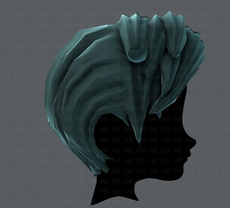 3D Hair style for boy V03 Low-poly 3D model_19