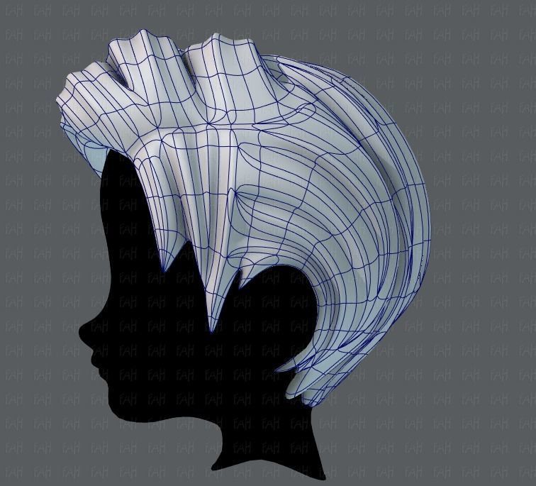 3D Hair style for boy V03 Low-poly 3D model_15
