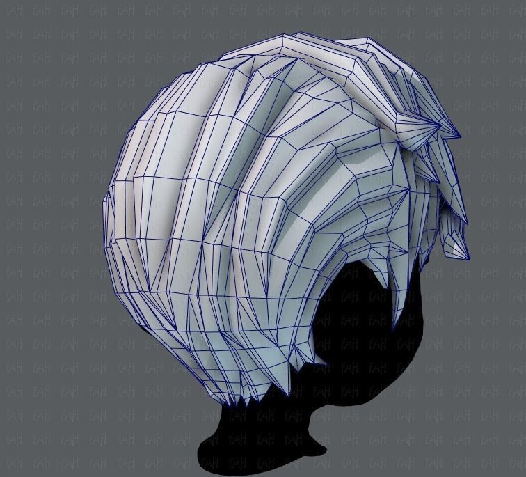 3D Hair style for boy V03 Low-poly 3D model_28