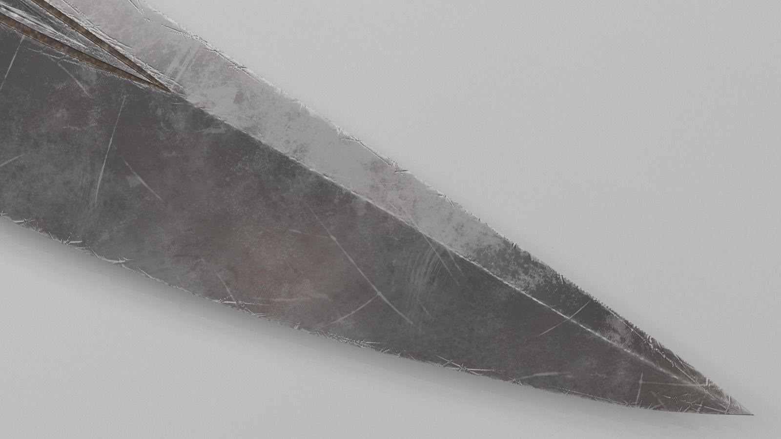 Falcata sword Low-poly 3D model_7