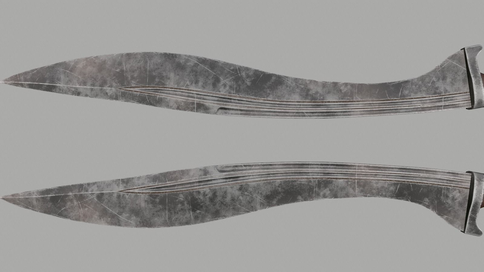 Falcata sword Low-poly 3D model_8