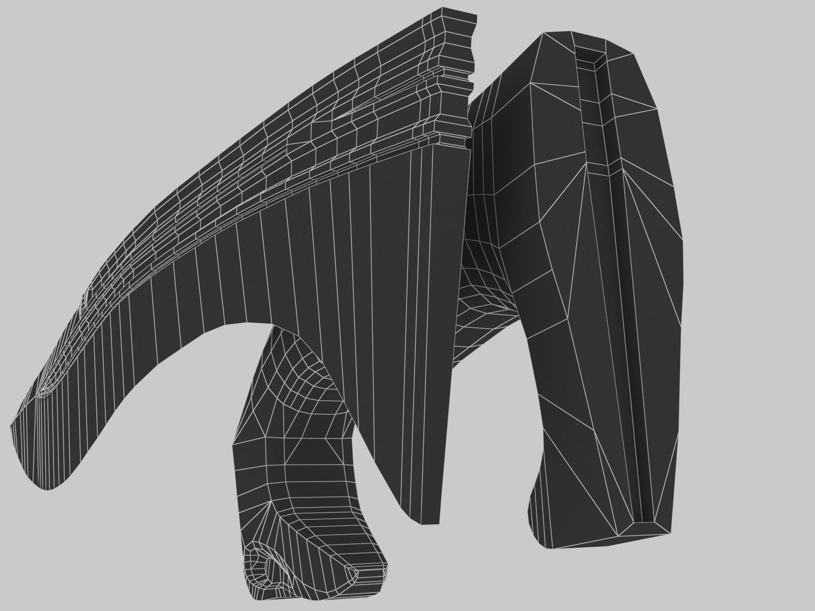 Falcata sword Low-poly 3D model_23