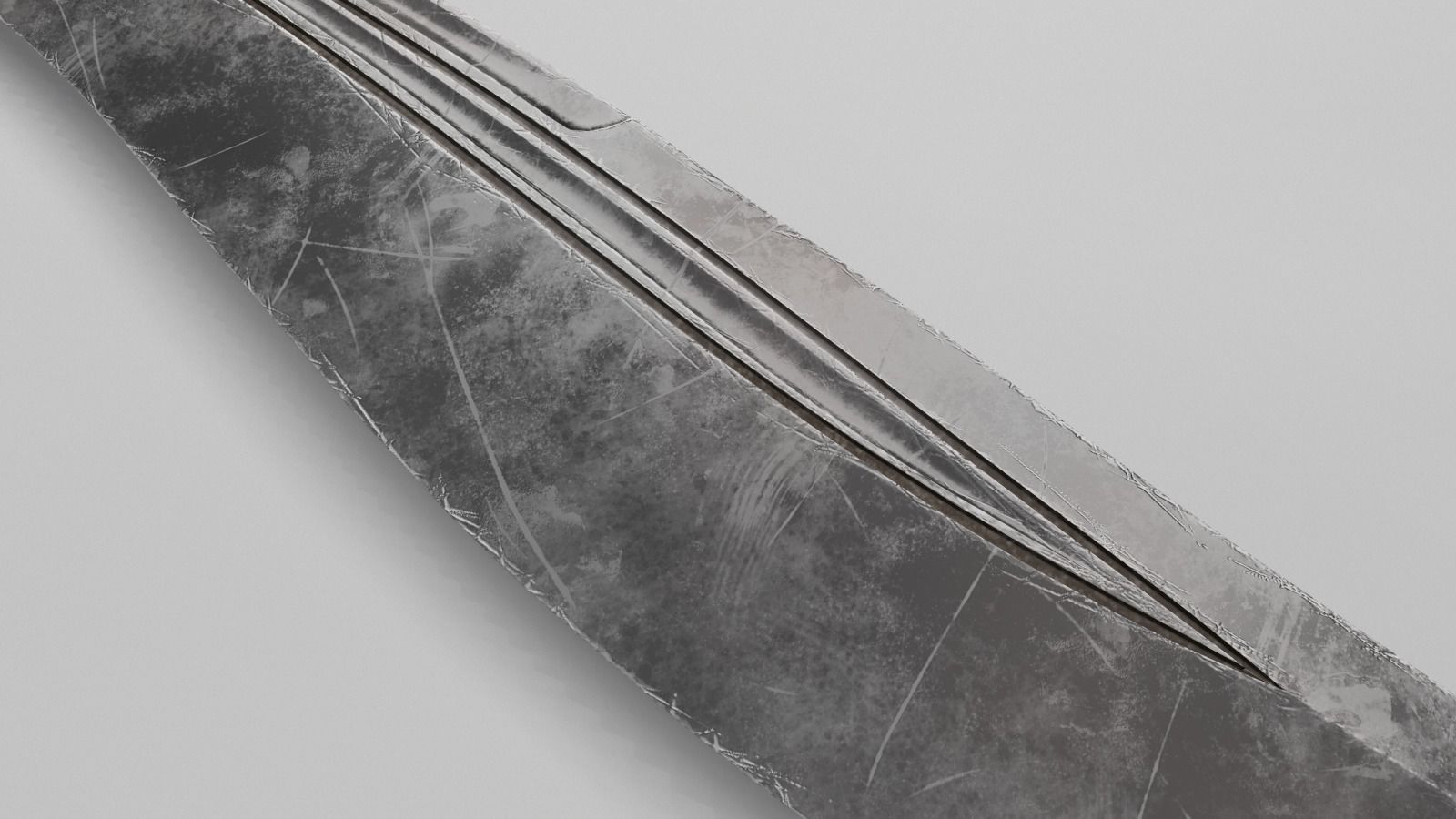 Falcata sword Low-poly 3D model_6