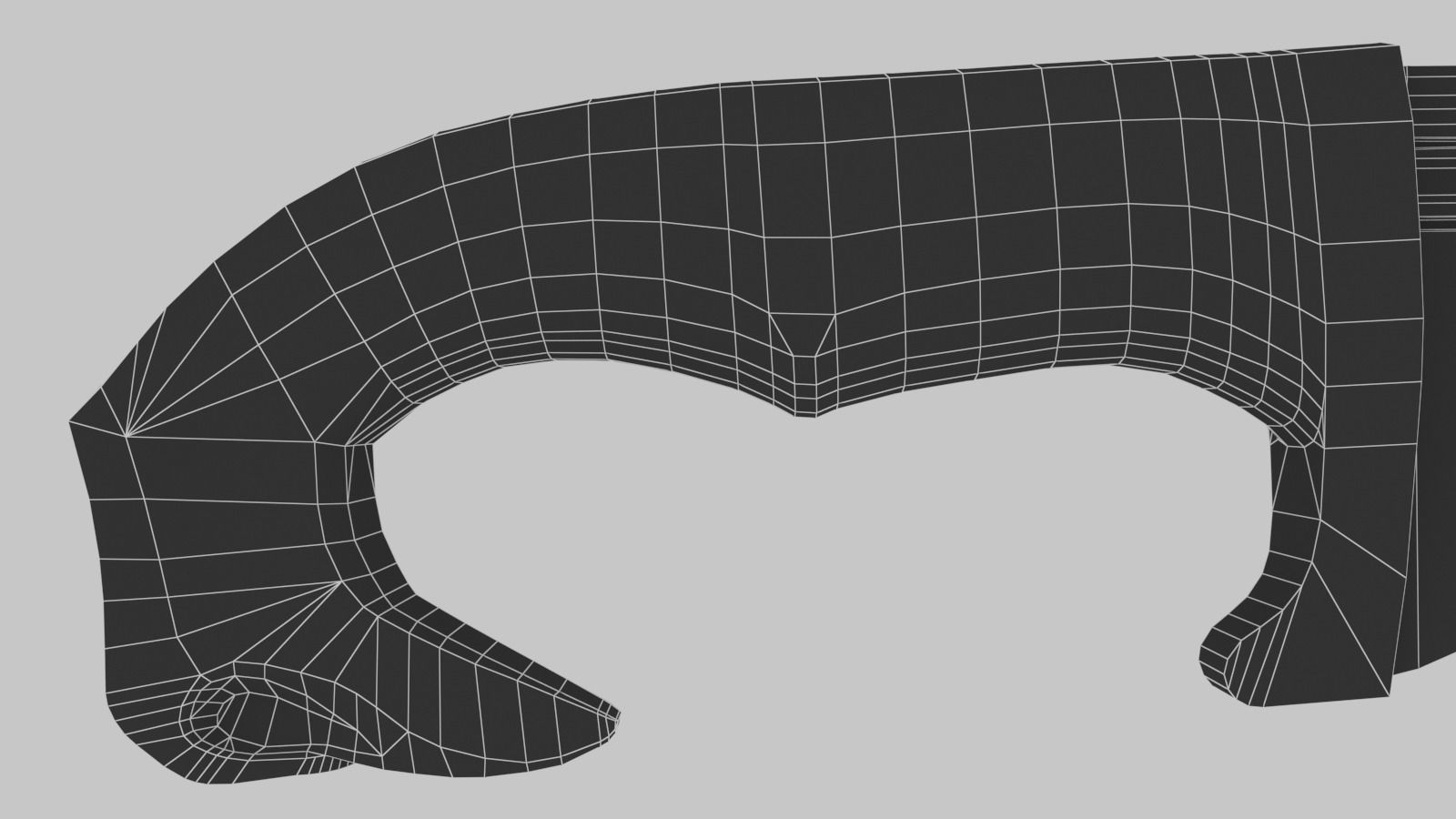 Falcata sword Low-poly 3D model_19