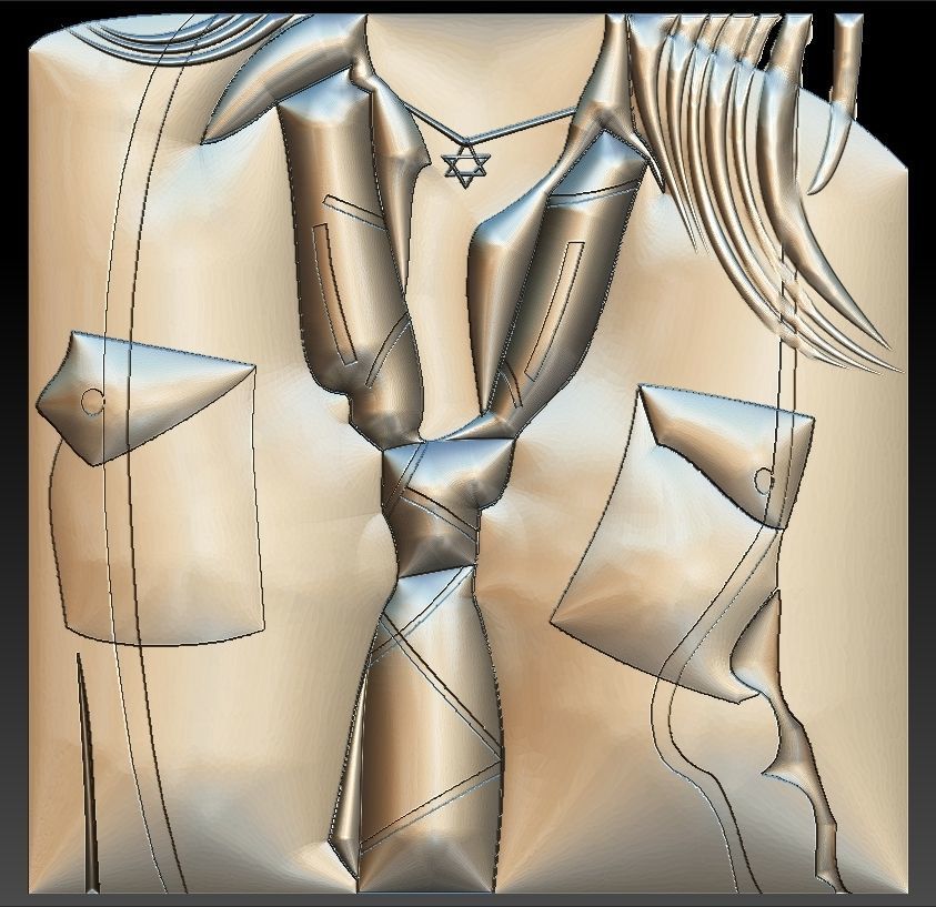 No 8 Women tie 3D print model_1