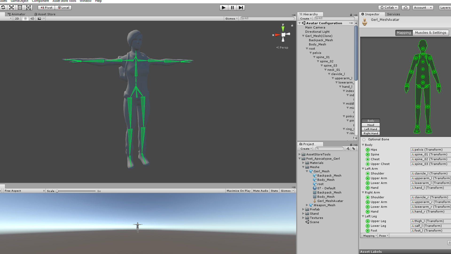 Post Apocalypse Girl Free low-poly 3D model_6
