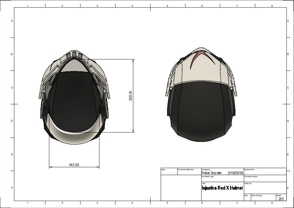 Deathstroke Injustice Helmet 3D print model_7