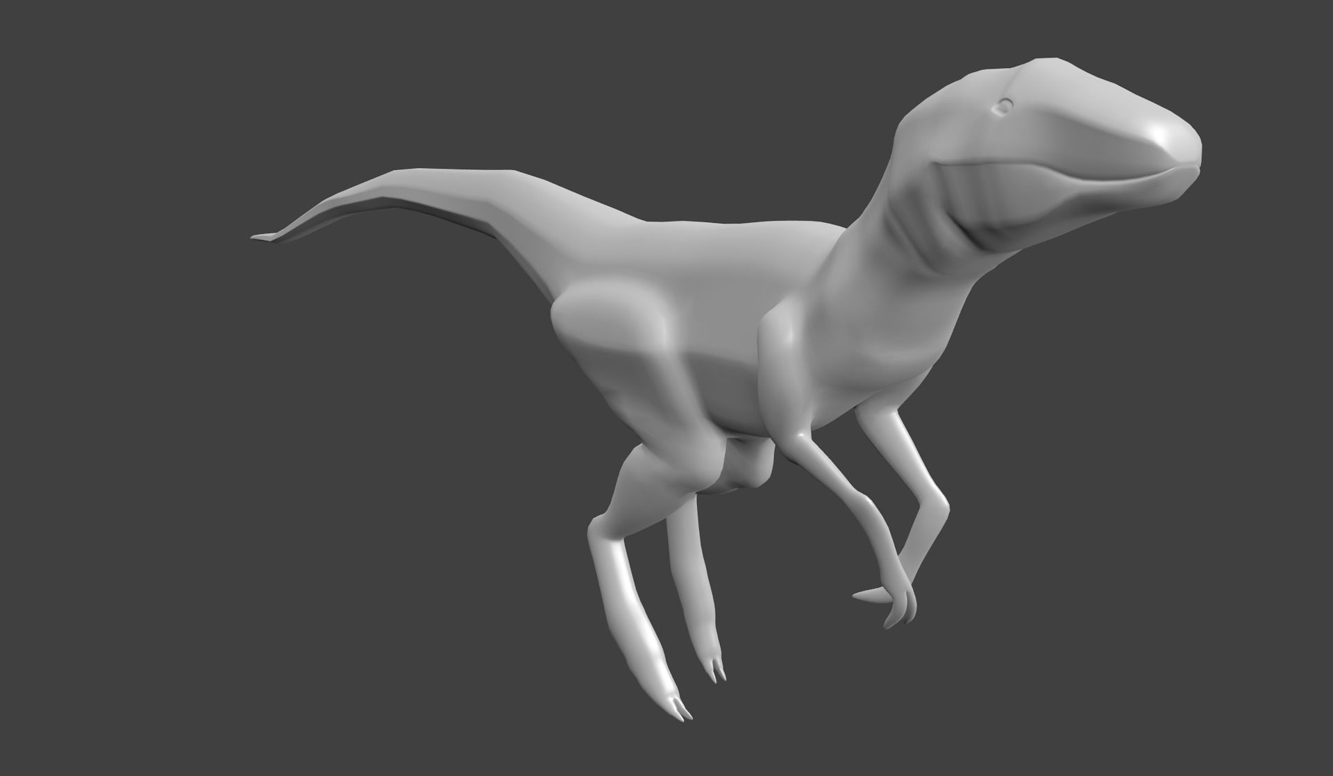 3D Animated and Rigged Raptor Dinosaur Velociraptor Low-poly 3D model_2