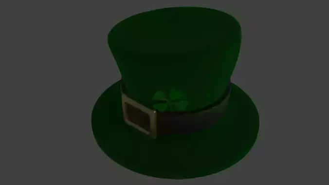 St Patricks Day  Hat Low-poly 3D model