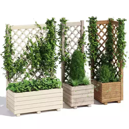 Planter with trellis 3D model