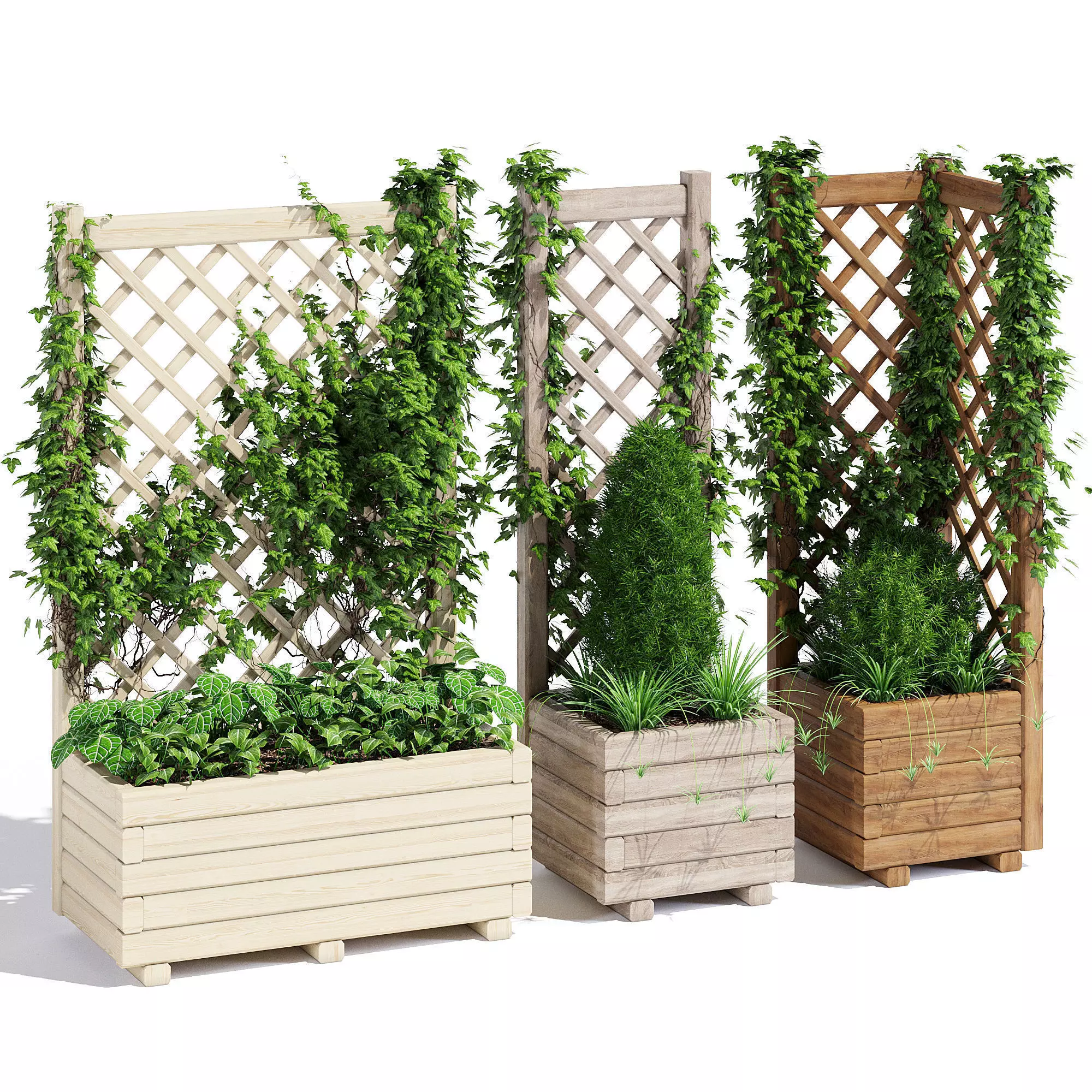 Planter with trellis 3D model