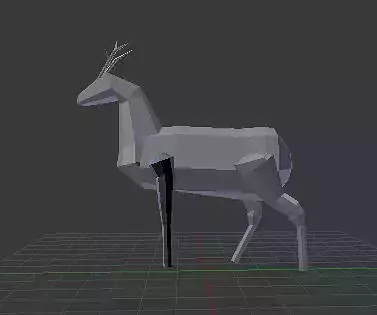 Low-Poly Deer in low polygons
